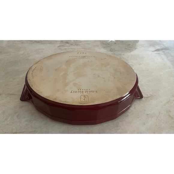 Emile Henry Williams Sonoma large Maroon red oval baker - Picture 5 of 8